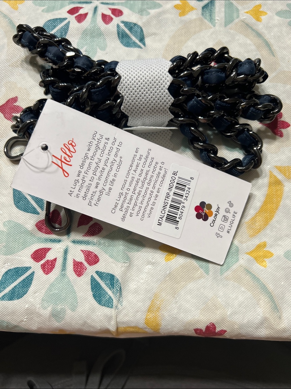 Lug Metal Chain Strap Indigo Blue